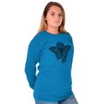 thumbnail image 3 of Butterfly Moth Key Spiritual Meaning Long Sleeve Tee Women Brisco Brands 3X, 3 of 6