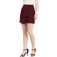thumbnail image 4 of INSPIRE CHIC Women's High Low Hem Elastic Waist Zip Side Office Pencil Mini Skirt XL Red, 4 of 7