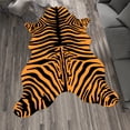 thumbnail image 6 of Dreammotif Orange Black Zebra Design Modern Area Rug for Living Room - 3.3 x 5 ft Machine Washable, Thin, Non Slip Backing Carpet, 6 of 8