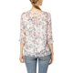 thumbnail image 3 of INSPIRAR CHIC Blusa de Chifón Floral para Mujeres de Manga 3/4 Cuello Redondo con Dobladillo Volante Blanco-Rosa Floral 3XL, 3 of 7