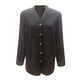 thumbnail image 4 of Camisa informal de manga larga con cuello de botones y cuello alto para mujer - Poliéster, transpirable y suave, 3 colores (blanco/azul/negro), tallas S-XXL, 4 of 5