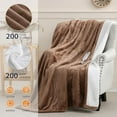 thumbnail image 2 of Heated Blanket Electric Brown Queen - 84"x90" Heating Blanket Queen 10 Hours Timer Auto-Off 8 Heat Level Over-Heat Protection Flannel Sherpa Electric, 2 of 7