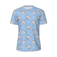 thumbnail image 5 of Wukai French Bulldog Head Print Men's Short-Sleeved Mesh T-Shirt,Quick-Dry Short Sleeve Workout T-Shirt-X-Small, 5 of 8