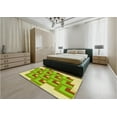 thumbnail image 4 of Ahgly Company Indoor Square Patterned GreenYellow Green Area Rugs, 4' Square, 4 of 6