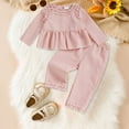 thumbnail image 2 of NIEWTR Baby Girls Winter Clothes Set Long Sleeve Pants Or Skirt Sweatshirt Pants Outfit Sets for Toddler Toddler Girl Outfit For 1t 2t 3t 4t 5t 6t,6-12 Months, 2 of 7