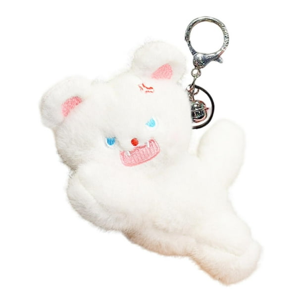 Llavero de gato, premios, conmemoraciones, lindo accesorio para bolso, decoración, llavero de muñeca Blanco