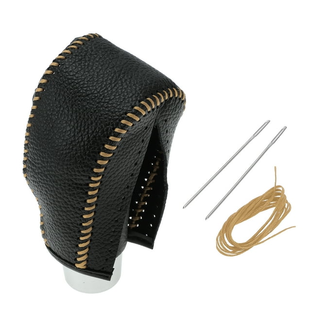 Cubierta de pomo de cambio antideslizante Unique Bargains, protector de mango de cambio para Honda CRV 2008-2011, cuero negro y amarillo