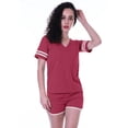 thumbnail image 6 of Moomaya Womens Plain Nightwear Set w/ Shorts Cotton Sleepwear 2 Pcs Nightdresses, 6 of 8