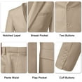 thumbnail image 5 of Wehilion Mens Suits Set Slim Fit Men 3 Piece Dress Suit Prom Blazer Wedding Formal Jacket & Vest & Pants Beige XL, 5 of 7