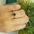 thumbnail image 2 of 10K White Gold Round Black Diamond Ladies Bridal Engagement Solitaire Ring, 2 of 4