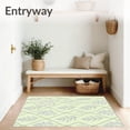 thumbnail image 3 of ODIKA 4'x6' Machine Washable Non-Slip Area Rug, Modern Lattice Oasis with Abstract Botanical Detailing High Traffic Rug with Pad, Green, 590568, 3 of 8
