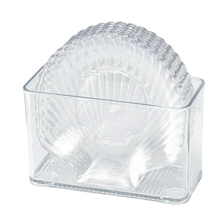 

Small Appetizer Plates Transparent Starfish / Shell Shape Trays Set With Holder Stand for