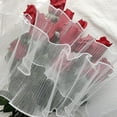 thumbnail image 2 of Nvzi plain edge wave yarn flower packaging paper material yarn bouquet pleated wave yarn wrapped flower net yarn floral art 4 meters long (white), 2 of 4