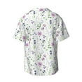thumbnail image 5 of Salouo Watercolor Wildflower Pattern Cuban Collar Shirts for Men Button-Down Shirt Men's Short Sleeve Shirts Hawaiian Shirts Casual Shirts -3X-Large, 5 of 6
