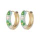 thumbnail image 4 of Colorful Evil Eye Charm Earrings With Shiny Crystal Zircon Golden--Blue|Model code4722 Blue, 4 of 4