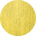 thumbnail image 1 of Ahgly Company Indoor Round Abstract Yellow Contemporary Area Rugs, 8' Round, 1 of 4