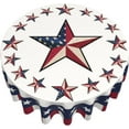 thumbnail image 3 of 4th of July Tablecloth Round 60 Inch Patriotic Tablecloth Washable American Flag Stars Tablecloths Circular Table Cover Cloths Washable Polyester Tabletop Runner for Kitchen Party Picnic Dining Decor, 3 of 5