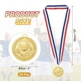 thumbnail image 2 of Uxcell 2 Inch Gold Award Medals Metal Winner Medals with Neck Ribbon for Sports Competitions Party Favors 24 Pieces, 2 of 7