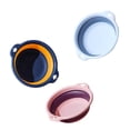 thumbnail image 4 of Folding Portable Saving Space Travel Hiking Camping Dishpan Laundry Basin Wash Basin Laundry Tub LIGHT BLUE M, 4 of 8