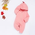 thumbnail image 2 of tarylea Toddler Girls Boys Clothes Full Zipper Long Sleeve Hoodies Rompers Solid Color Cute Outfits Casual Fall Outwear Outfits for 0-18 Months, 2 of 9