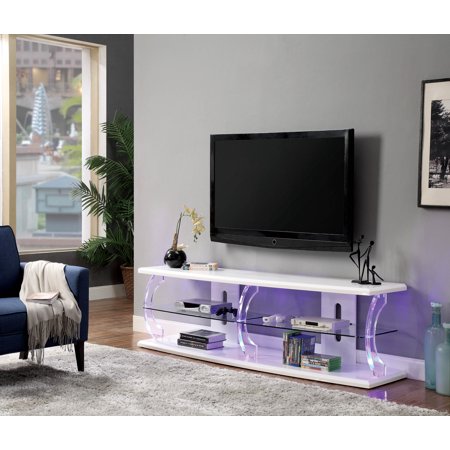 Furniture Of America Daley Modern White 60 Inch Led Tv Stand Furniture Of America Daley Modern White 60 Inch Led Tv Stand