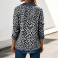 thumbnail image 3 of Women's Leopard Jean Jacket Long Sleeve Button Down Denim Jacket Coat with Pockets Women's Fall 2026 Outfits(Grey,XL), 3 of 7