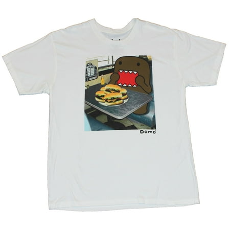Holy Star - Domo (Internet Star) Mens T-Shirt - Holy Moly Hamburger Time Image on White