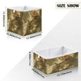 thumbnail image 5 of DEIARA Golden Flower Storage Basket Foldable Easy to Clean Durable with Hollow Support Plate with Handle 11.02×11.02×11.02 in, 5 of 8