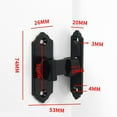 thumbnail image 2 of LYLONG Cabinet Locks Locks for Cabinets 90 Degree Stainless Door Latch Sliding Screen Door Latch Barn Door Lock Hasp Black, 2 of 8
