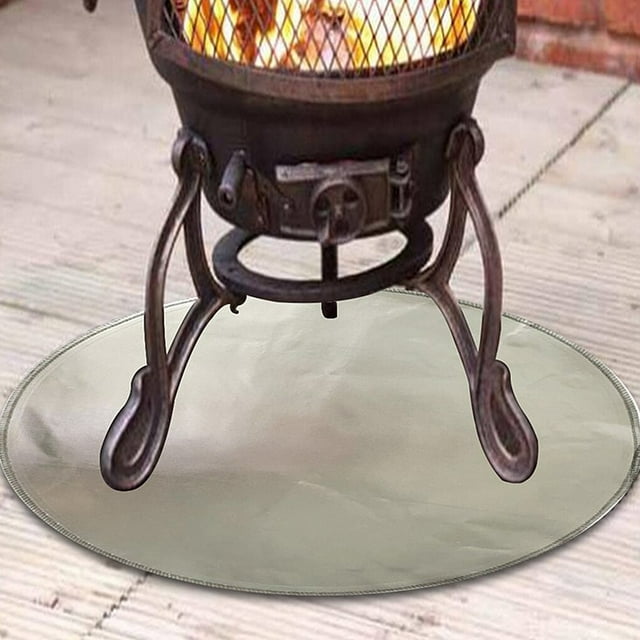 pitrice Camping Mat Fireproof Waterproof Grill Pad Outdoor Portable Lawn Barbecue Rug, 32 Inches