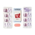 thumbnail image 3 of KISS imPRESS Square Press-On Toenails, Purple, 24 Pieces, 3 of 8
