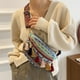 thumbnail image 5 of Bolso cruzado de hombro tejido con flecos para mujeres, bolso de tela con estampado étnico tribal y correa ajustable, riñonera de 8.4x6.2x5.9 pulgadas., 5 of 6