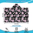 thumbnail image 2 of Pioneer Flower Floral Print Pattern Hooded Bath Towel，50"x30" for Ages 3 To 12 Kids, Quick Dry Lightweight Soft Microfiber Hood Beach Towel Cover Up for Kids, 2 of 7
