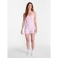 thumbnail image 2 of No Boundaries Ruffle Neck Sleep Romper, Women's XS-XXL, 2 of 5