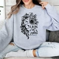 thumbnail image 4 of Lion of Judah Floral Graphic Sweatshirt, Christian Bible Verse Inspirational, Unisex Pullover, Faith Based Clothing, Revelation 5:5, 4 of 11