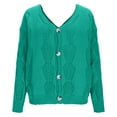 thumbnail image 5 of Sevevn Women's Hollow Pullover V-Neck Solid Color Reversible Long Sleeved Sweater, 5 of 7
