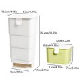 thumbnail image 3 of Wosthever Caja de almacenamiento no perforada para el hogar, caja de almacenamiento montada en la pared de fácil instalación, fuerte y duradera Organizadores de utensilios de cocina verde, 3 of 6