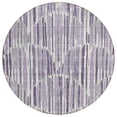thumbnail image 2 of Addison Rugs Chantille Indoor/Outdoor Transitional Lines Purple Washable Round Rug, 8' x 8', 2 of 6