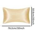thumbnail image 2 of 1PCS Soft Silk Blend Pillowcase Cover with Hidden Zipper Breathable Pillow Case for Hair and Skin, 20x30inch / 51x76cm Travel Sleeper Pillows Cases, 2 of 6