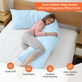 thumbnail image 6 of Dee's Collection 1 Piece Body Pillow Cover, 100% Egyptian Cotton 600 TC with Hidden Zipper Closure (Light Blue Solid, 20x60 Inches), 6 of 6
