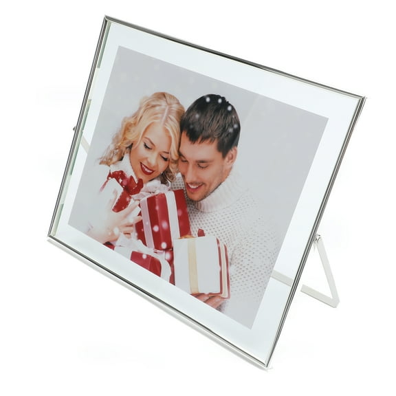 AhaGo 10x12 Silver Floating Picture Frame, Horizontal, For Photo 9x11, 8x10, 7x9, Classy For Festival, Wedding