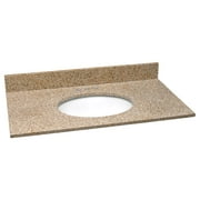 Design House 552471 Single Bowl Granite Vanity Top 31", Golden Sand