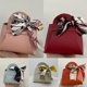 thumbnail image 3 of 10 piezas de bolsas de regalo de cuero rosa para distribuir, bolsas de regalo de boda para invitados, mini bolso con cinta, caja de embalaje de dulces, decoración de fiesta, 3 of 5