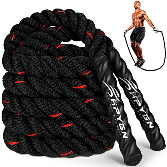 Cuerda para saltar HPYGN, pesada, 2,8 libras y 2,8 m, para entrenamiento físico