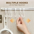 thumbnail image 4 of Multifunctional Slide Rail Hook Kitchen Utensil Hanger Wall Mounted Space Saving Organizer With 10 Hooks No Drilling Required For Home, 4 of 5