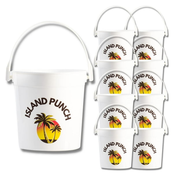 TIPSY UMBRELLA Plastic cocktail Rum Buckets For Drinks, ISLAND PUNcH