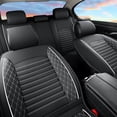 thumbnail image 2 of Car Seat Covers Fit for Hyundai Elantra 2017-2024: 5 Seats Faux Leather Waterproof Seat Protectors (Black) - 2 Rows, 2 of 7