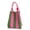 Pink, variant on LAVA Mini Knit Tote Women Striped Crochet Bucket Handbag Small Purse Shoulder Bag Vacation Lightweight Beach Bag (Black)