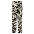 thumbnail image 6 of Animal Print Zebra Leopard Winter Female Pants Flannel High Waist Women Pants Lady Warm Straight Leg Plush Trousers, 6 of 7
