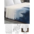 thumbnail image 6 of Navy Blue Ombre Forest Full Size Flat Sheet, Wrinkleproof & Fadeproof Cooling Flat Bed Sheet Only, Watercolor Abstract Art Tree Breathable Soft Bedding Top Sheets 81 x 96 Inches, 6 of 8